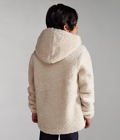 Burgee fleece hoodie halve rits (10-16 JAAR)-